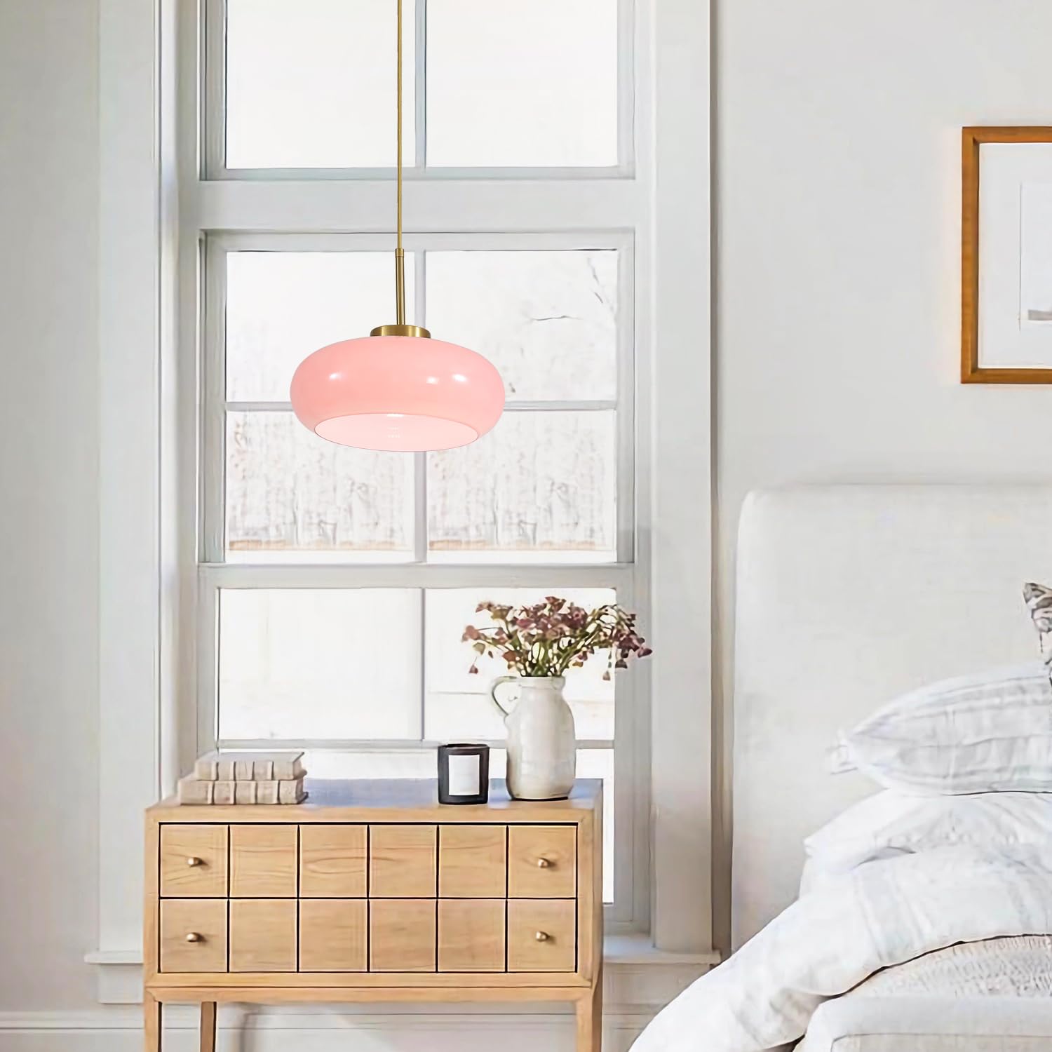 Glass Semi Flush Mount Ceiling Light Antique Brass Ceiling Light Dome Glass Close to Ceiling Light Vintage Ceiling Light Fixture Cream Schoolhouse Single Ceiling Lamp 