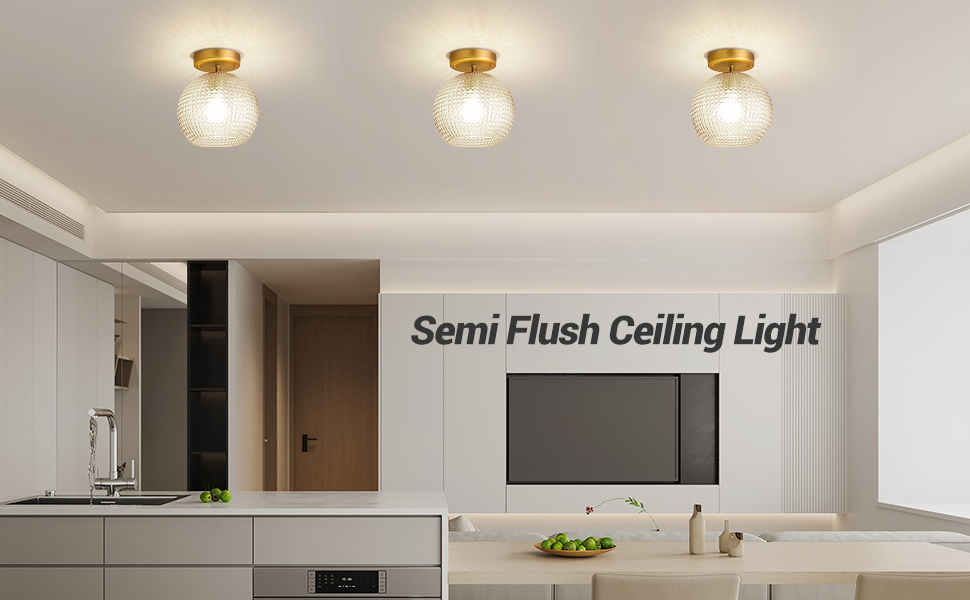 Semi Flush Mount Ceiling Light Fixture (1)