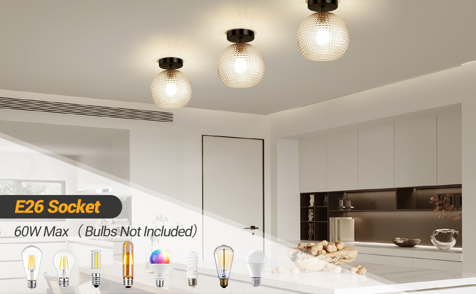 Semi Flush Mount Ceiling Light Fixture (2)