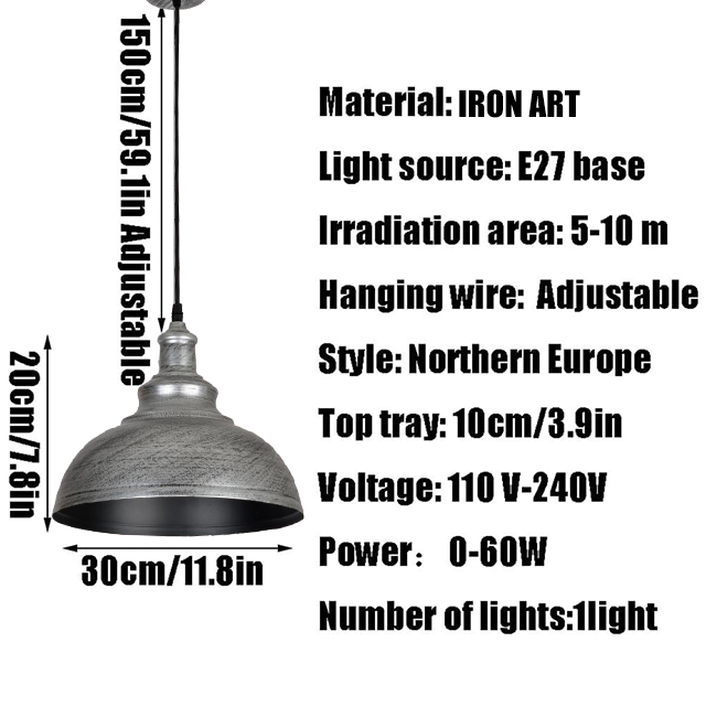 GRAY 2 SIZELED PENDANT LIGHT HOUSING WHOLESALE