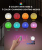  Motion Sensor Night Light,Rechargeable Wall Light,Color Changing RGB Nightlight,Stepless Dimming,1800mAh Battery Operated Wall Sconce, Adjustable Brightness,Stairs,Hallway,Bedroom,Kids 