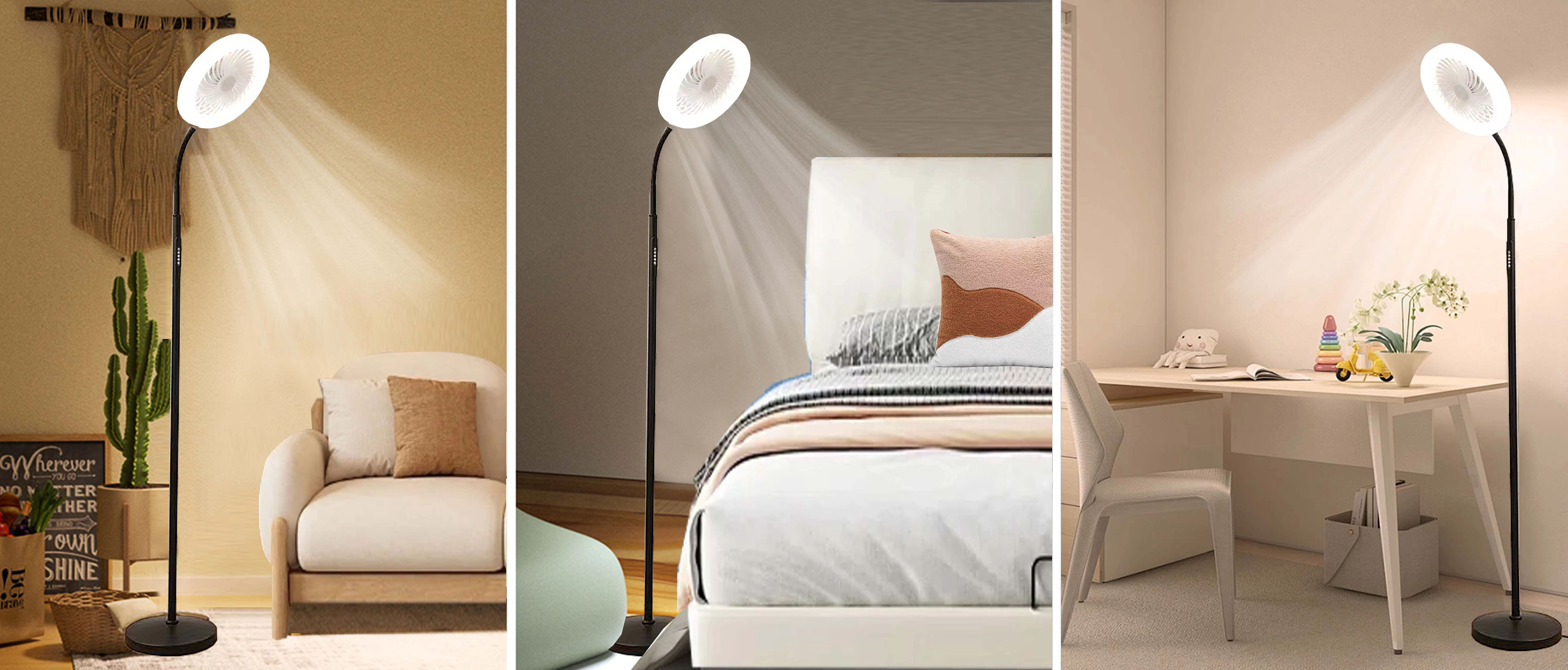 Floor Lamp with Fan Fan Light (2)