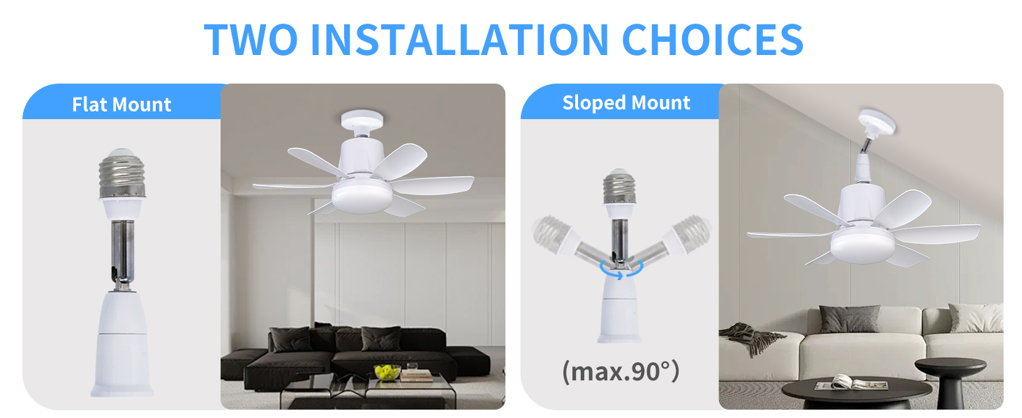 2 In 1 Socket Fan Light and 360&deg; Light Socket Extender (2)