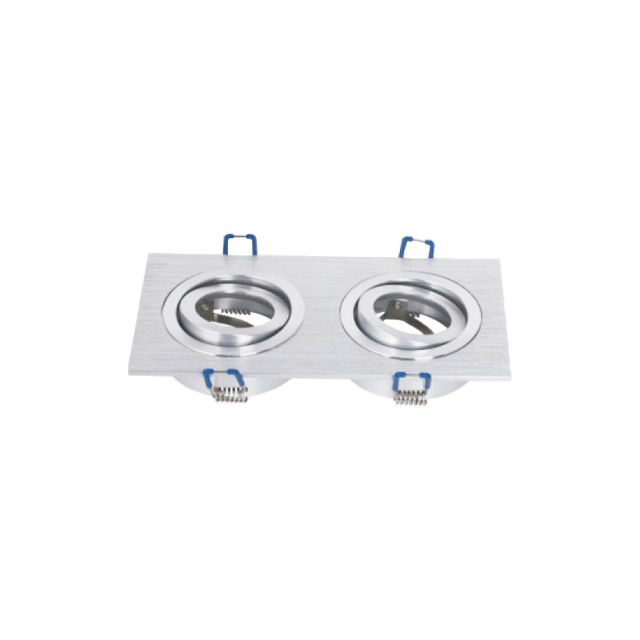 Size 92*179MM Double-Headed Square Silver Downlight Housing Opening Size 80*160MM