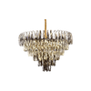 Electroplated Iron LED Modern Gold Crystal Chandelier E14 Lamp Head 600MM 760MM