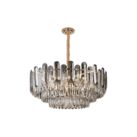 High Quality Electroplated Iron LED Modern Golden Crystal Chandelier E14 Lamp Head