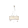 Iron Plated Copper Natural LED White Pendant Light Feather Glass E14 Lamp Head