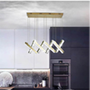 800+250Mm48+48W Two-Colour Light Source Stainless Steel + Crystal Lamp Bar Retro Decoration Restaurant Chandelier Interior Ceilings