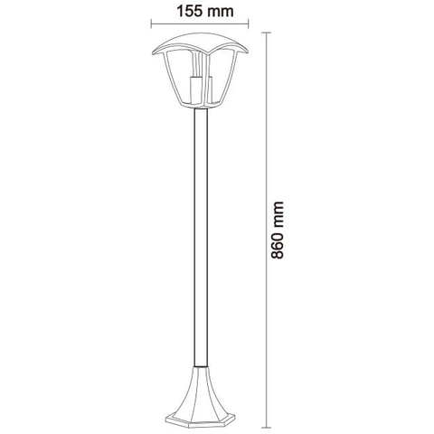 Modern Design 33.8 Inches Height LED Outdoor Lights IP44 For Garden