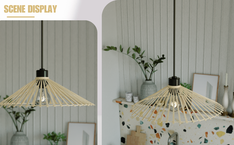 Rattan Hanging Pendant Light (6)