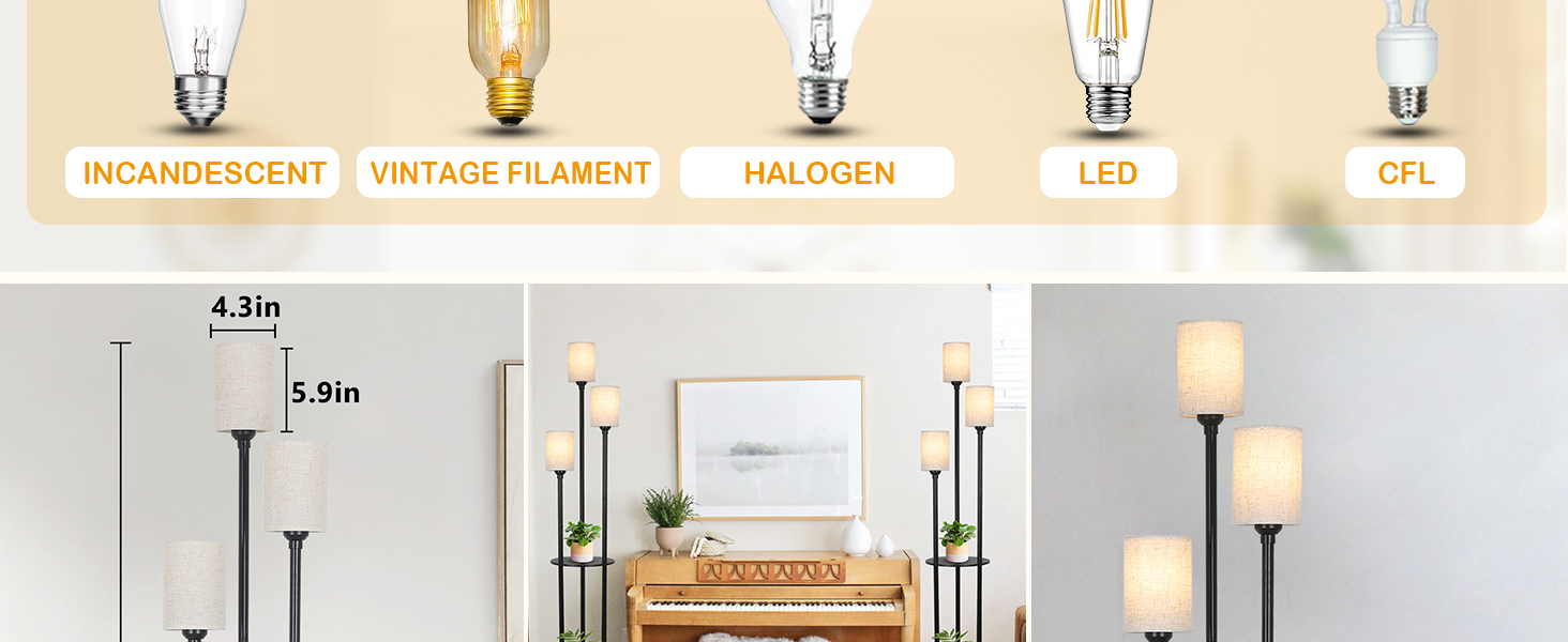 Floor Lamp with Shelves (6)