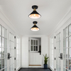 Modern Ceiling Light, 9.25'' Hallway Light Fixtures Ceiling, Black Flush Mount Ceiling Light Fixture for Bedroom, Farmhouse Dining Room, Foyer, Hallway 