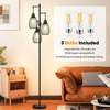 Dimmable Floor Lamp,Farmhouse Industrial Floor Lamp Standing Tree Lamp with Elegant Teardrop Cage Tall Lamps for Living Room Bedroom Office Dining Room 