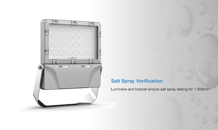 5. The explosion-proof floodlight and bracket can withstand the salt spray test for more than 1.000 hours. 150W 200W 240W 100-277VAC IP66 is waterproof, dustproof and IK08 is explosion-proof