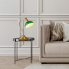 Cordless LED Table Lamp, Battery-Operated, Rechargeable, 3-Level Dimming, Universal USB-C Charging, 180° Swivel Head, Classic Glass Shade, Antique Brass 