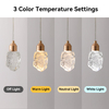 Modern Gold Pendant Light Fixtures, Crystal Pendant Lights with 3-Color, Pendant Lights for Kitchen Island, Restaurants, Dining Room, Bedrooms 