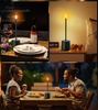Rechargeable Table Lamp LED Cordless Desk Lamp 2400mAh Battery Operated Cool lamp with 3 Color stepless dimmable Touch Control