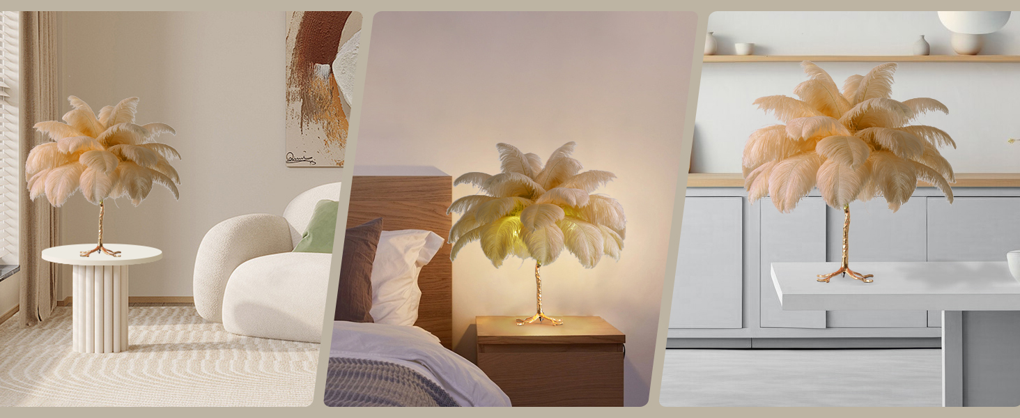 Ostrich Feather Table Lamp (7)