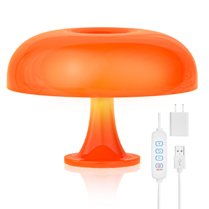  Mushroom Lamp, Dimmable Mushroom Table Lamp with 3 Lighting Modes, 70s Retro Lamp Mid Century Modern Lamp Mushroom Shaped Donut Lamp for Bedroom, Cool Home Decor Aesthetic Lamp