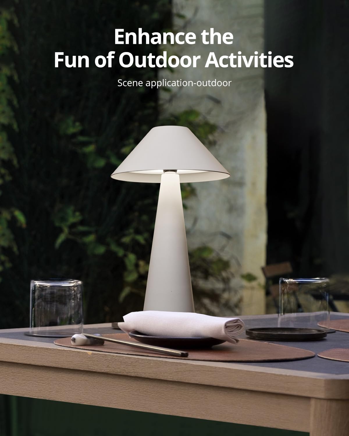 Magnetic Cordless Table Lamp, Rechargeable LED Lamp with Rotatable Shade, 3-Color Dimming for Home Use 