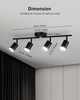 Flexible Led Track Lighting, 4-Light Black Track Lighting Fixtures Ceiling, Ceiling Spotlight with Foldable Light Arms for Kitchen, Closet, Bedroom(GU10 Socket, Bulbs Not Included) 