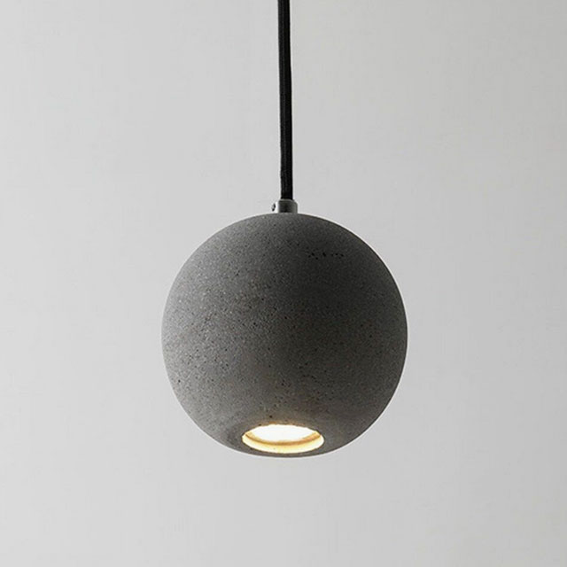 Grey Globe Led Pendant Light, 2700K/3000K, Handcrafted Art Hanging Light, 4.5w 220LM Ceiling Light, Adjustable Chandelier Lighting, Pendant Lamp for Kitchen Island, Bar 
