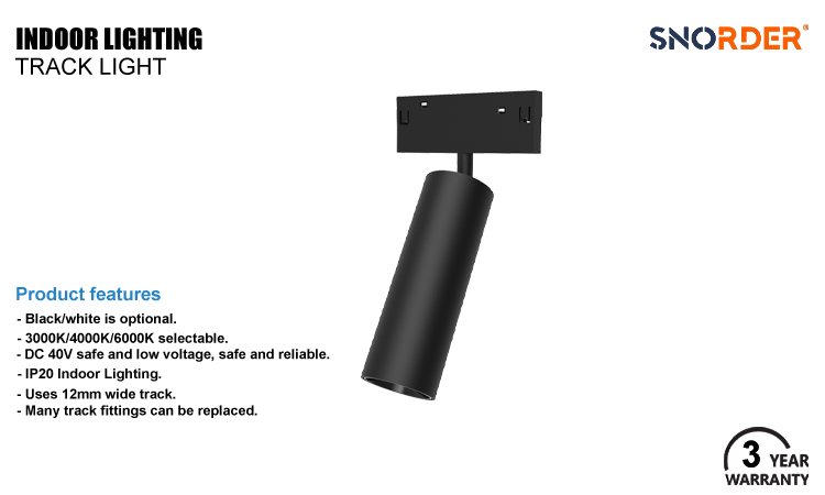 7. 15W modern LED track lamp 3000K 4000K 6000K can be selected, with beam angle of 24 degrees 36 degrees 60 degrees, 3-year warranty, IP20 indoor lighting, sand white and sand black can be se