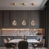 Crystal Pendant Lights for Kitchen Island, Gold Pendant Lights Kitchen Island with 3-Color Lights, Island Lights for Kitchen, Kitchen Island, Dining Room, Bedrooms 