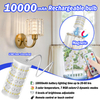Wall Sconces Battery Operated Wall Lights Set Of Two, Wireless Rechargeable Wall Sconces With 10000mAh RGB Light Bulb, Crystal Wall Sconce With Remote Control For Bedroom