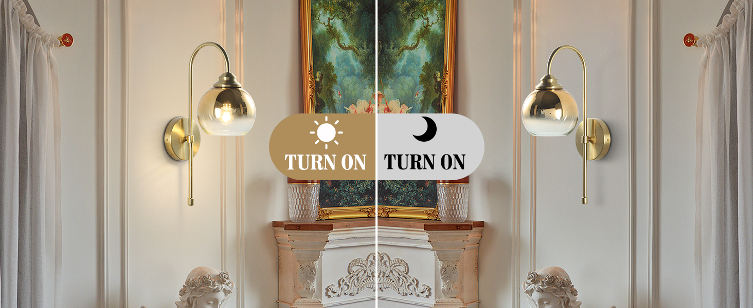 Brass Wall Sconces Vintage Rose Gold Armed Sconce (3)