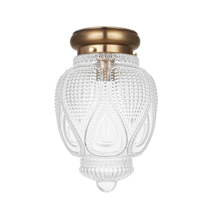 Flush Mount Ceiling Light, Black Hallway Lights Fixture Ceiling with Clear Glass, Vintage Ceiling Light Fixtures Flush Mount Globe Light, Light Fixture for Small Hallway Porch Corridor Bedroom