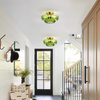 Ceiling Lights Flush Mount Ceiling Light Glass Ceiling Light Gold Base Modern Light Fixture for Hallway Living Room Kitchen Bedroom 3 Bulbs