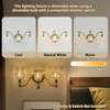 Vintage 3-Light Bathroom Vanity Light Fixture,Vintage Vanity Light with Crystal Glass Shade in Matte Antique Brass Finish,3-Light Retro Vanity Lighting for Bathroom