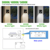 Outdoor Light Fixtures Wall Mount Dusk to Dawn, Porch Lights with 3 Lighting Mode(3000K/4000K/5000K), Waterproof Exterior Outdoor Wall Lights for House Front Door Patio Garage(Black) 