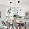 Black Modern LED Chandeliers, Dimmable Globe Pendant Lights Fixture, 13.8