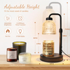 Candle Warmer Lamp with Timer, Dimmable Candle Warmer Lamp, Adjustable Height Candle Lamp, Electric Candle Lamp Warmer, Present for Mom Mother's Day Christmas Home Decor - Black 