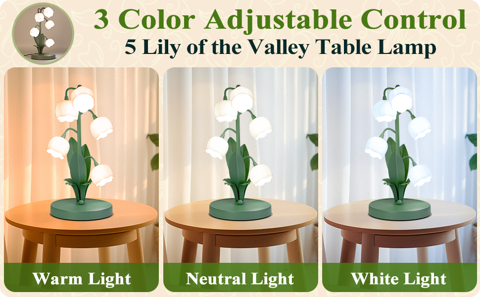 Vintage Flower Table Lamp for Home (2)