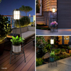 Solar Lights with Plant Stand, Solar Floor Lamps, Waterproof Solar Powered Outdoor Lights Flower Shelf for Patio Porch Deck Yard Garden Decor 