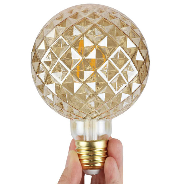 Decorative Light Bulbs Vintage LED Edison Bulb 4W 320LM (40W Equivalent) Globe CRI>80 Medium Base E27 Warm White 2200k, Circular Modern Tungsten Lamp 220-240V