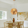 6-Light Rattan Chandelier 18.5 in Boho Light Fixture Hand Woven Country Wicker Chandelier for Dining Room, Living Room, Hallway, Kitchen 