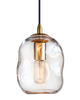 Pendant Lights Kitchen Island Modern Clear Glass Organic Globe Gold Kit Ceiling Hanging Light Fixtures Bar Counter Porch Patio Over Sink Dining RoomTable 7.6 Inch Height 