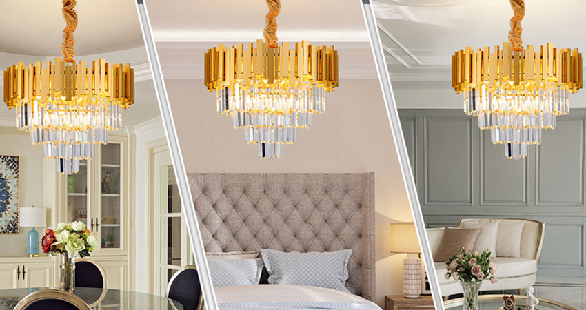 Modern Gold Crystal Chandelier (3)
