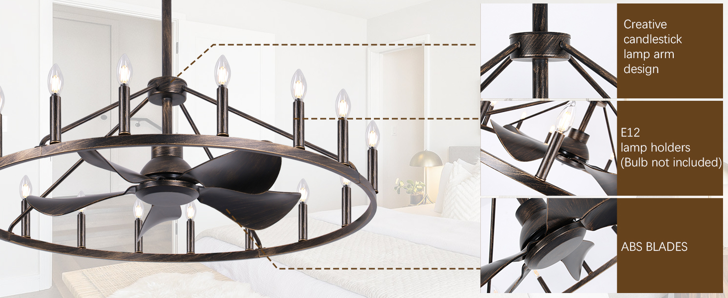 Wagon Wheel Ceiling Fan (5)