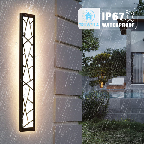 LED Wall Sconces Outdoor LED Wall Lights Minimalist Waterproof Led Wall Light IP67 3000K Long Strip Wall Lamps Suitable for Outdoor Wall Sconce/Indoor Decorative Lighting