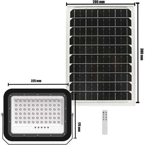 Solar Flood Light 100W Product Full Set