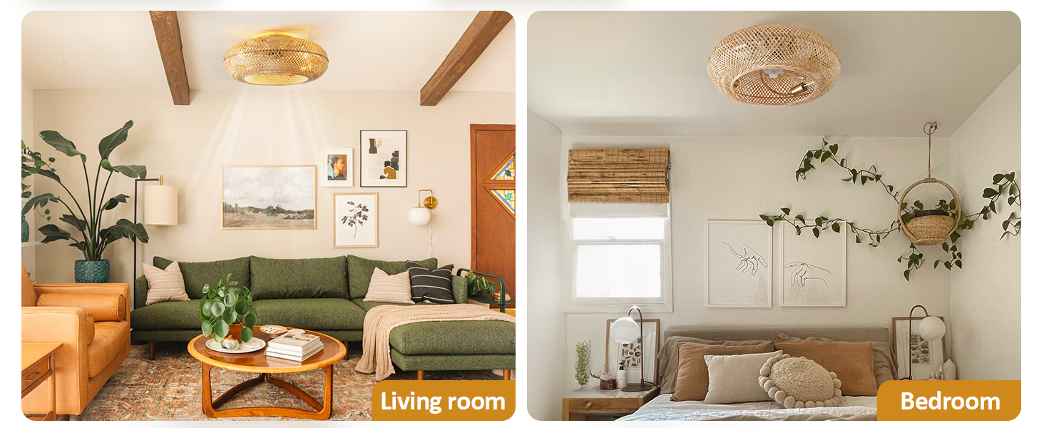 Boho Ceiling Fans with Lights and Remote (15)