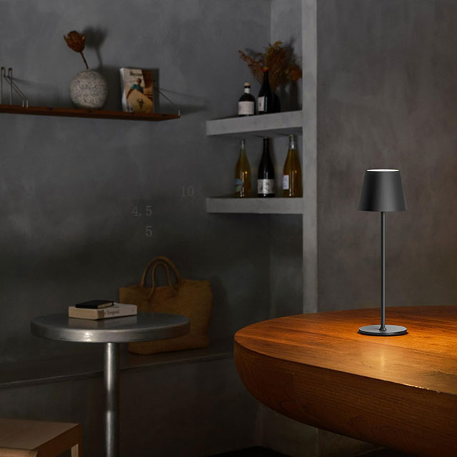 Cordless Rechargeable Table Lamp, 26000mAh Battery Powered LED Desk Lamp, 3 Color Stepless Dimming Up, Portable Table Light Lamp for Bedroom Restaurant Outdoor