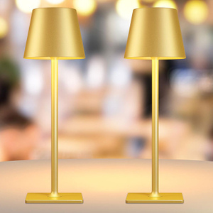 Gold Table Lamps Rechargeable, Cordless Lamp with 26000mAh Battery Operated,Wireless Lamp for Restaurant Home Dinner Dining Kitchen Outdoor Patio,Waterproof & Portable IP44