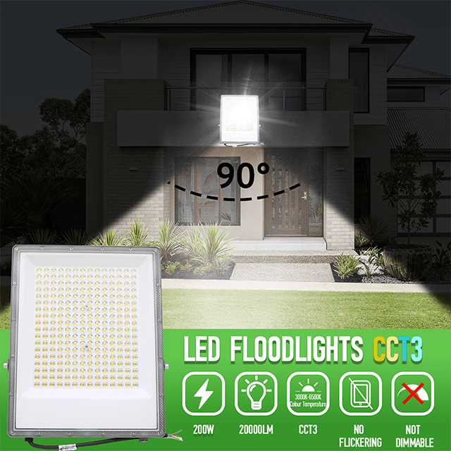 200W LED Floodlights 3CCT (3000K-4000K-6500K) China price