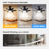 2 In 1 Socket Fan Light and 360° Light Socket Extender, 18.5'' Socket Ceiling Fans with Remote, 3 Colors LED Light Bulb, Screw in Small Ceiling Fan for Bedroom Living Room Kitchen Garage
